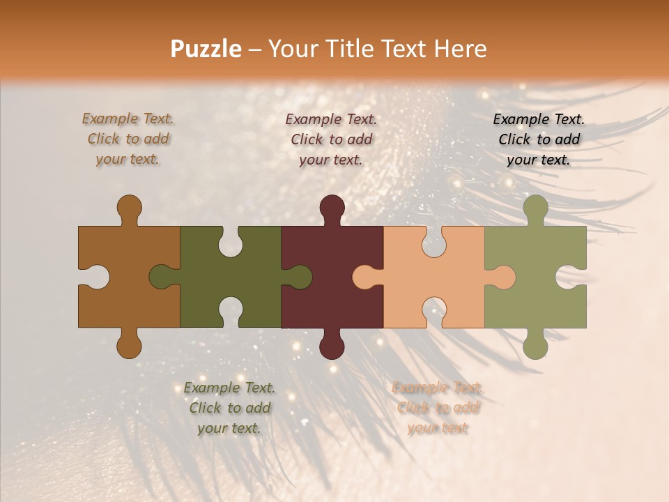 Eyebrow Eye Shadow Closed PowerPoint Template