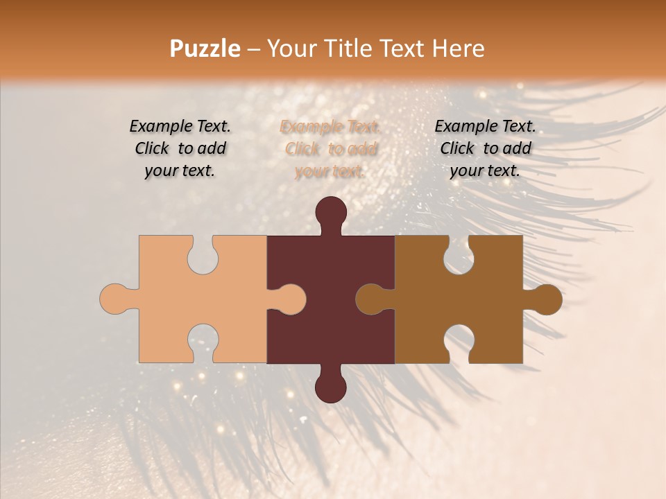 Eyebrow Eye Shadow Closed PowerPoint Template