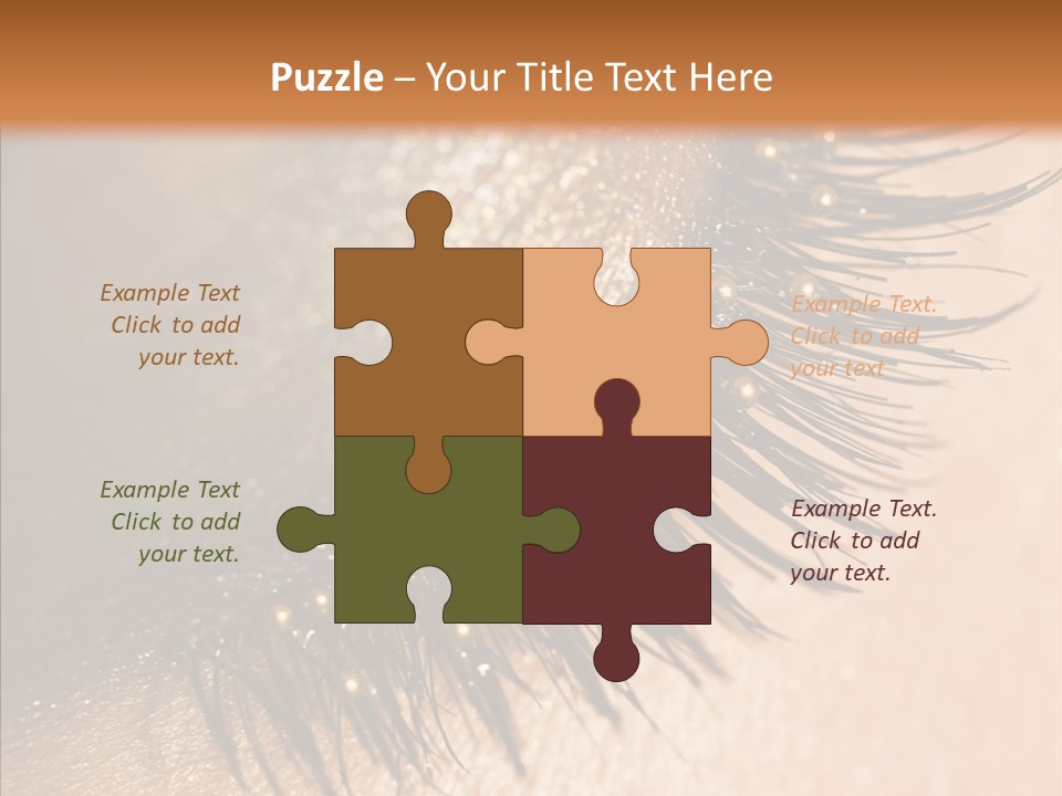 Eyebrow Eye Shadow Closed PowerPoint Template