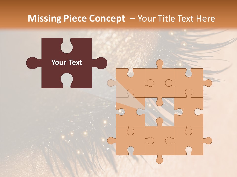 Eyebrow Eye Shadow Closed PowerPoint Template