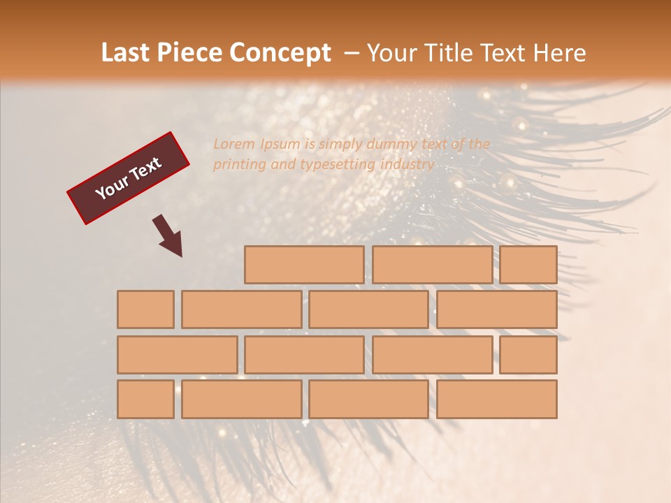 Eyebrow Eye Shadow Closed PowerPoint Template