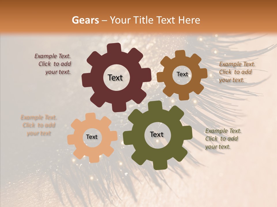 Eyebrow Eye Shadow Closed PowerPoint Template