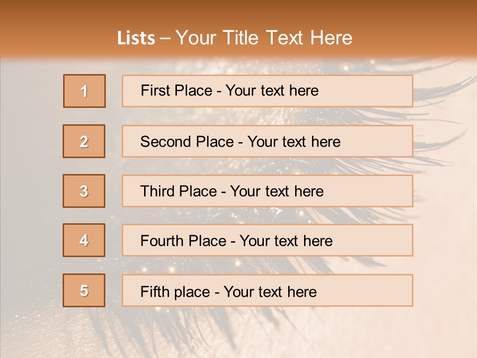 Eyebrow Eye Shadow Closed PowerPoint Template