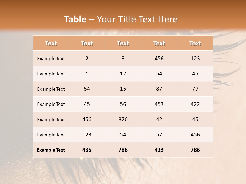 Eyebrow Eye Shadow Closed PowerPoint Template
