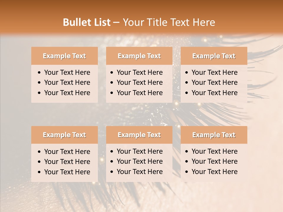 Eyebrow Eye Shadow Closed PowerPoint Template
