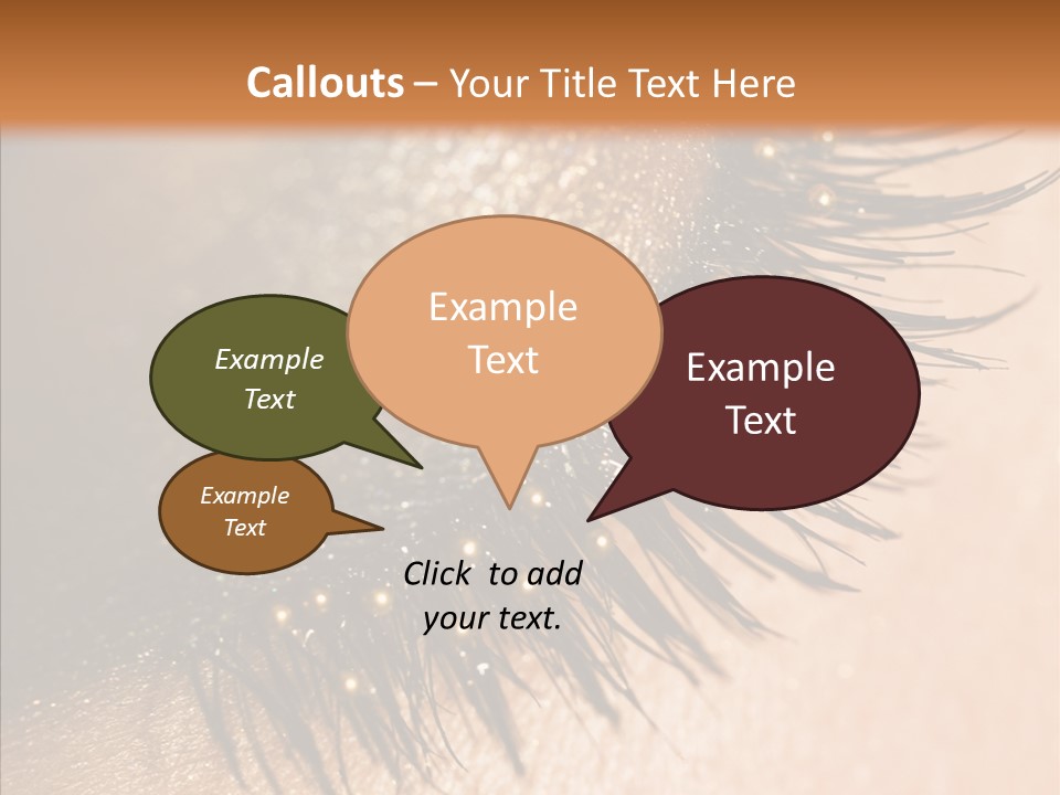 Eyebrow Eye Shadow Closed PowerPoint Template