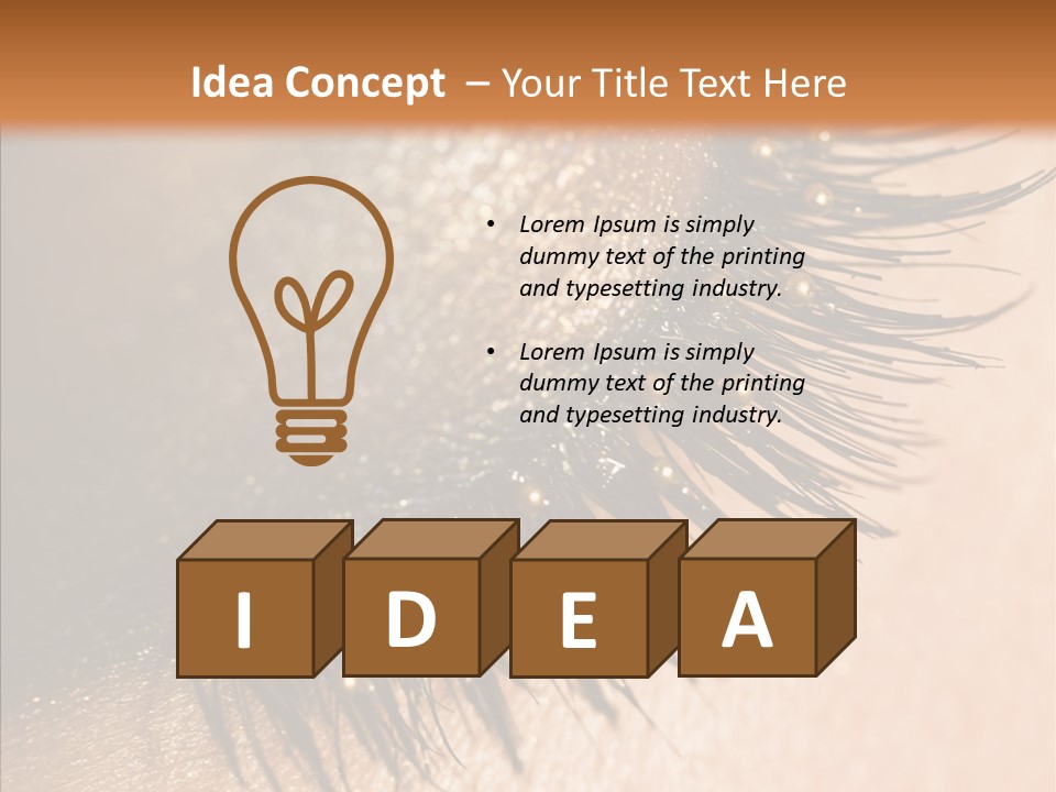 Eyebrow Eye Shadow Closed PowerPoint Template