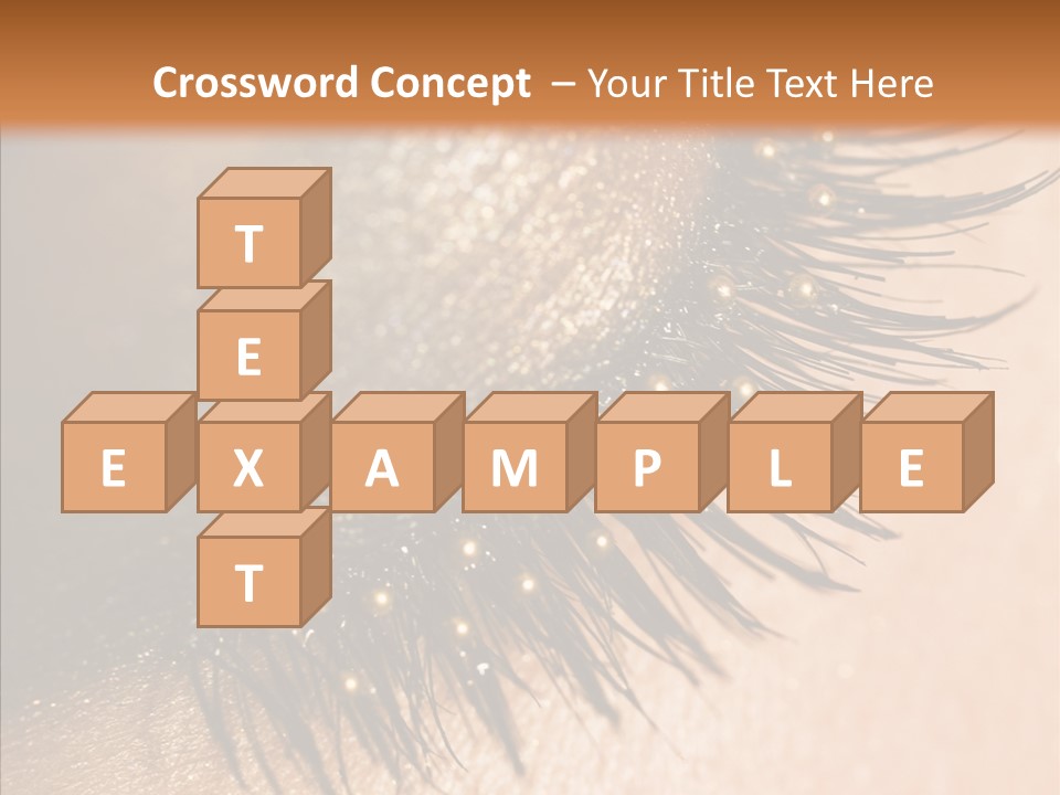 Eyebrow Eye Shadow Closed PowerPoint Template