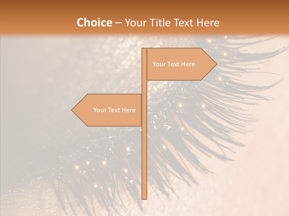 Eyebrow Eye Shadow Closed PowerPoint Template