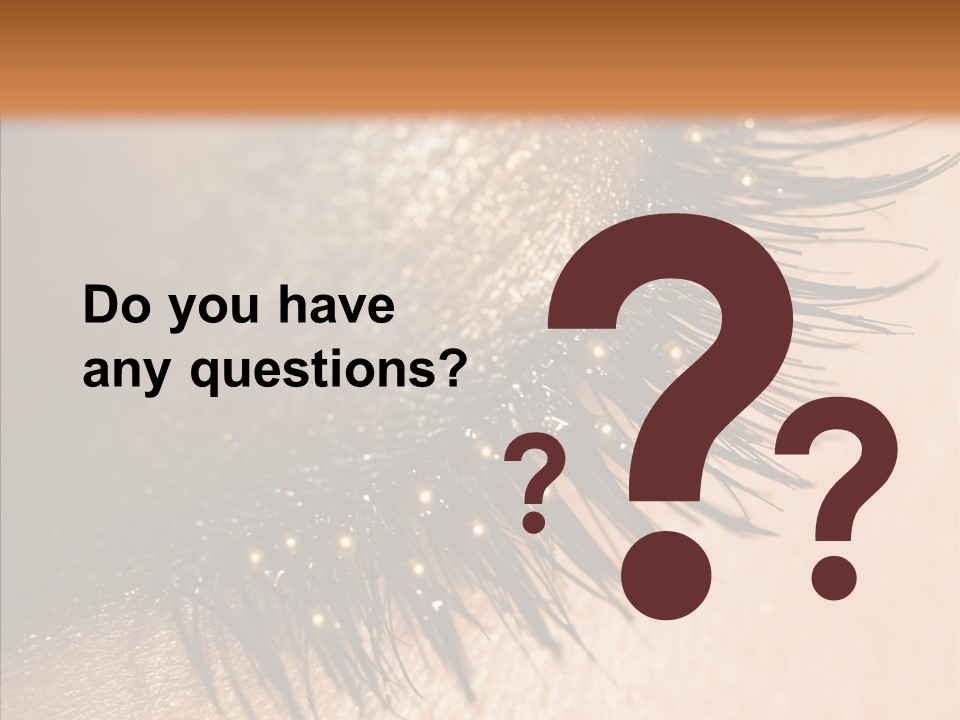 Eyebrow Eye Shadow Closed PowerPoint Template