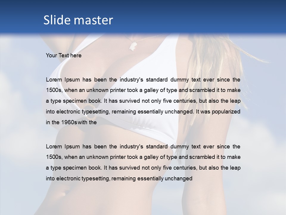 Sun Tan Sunshine Outside PowerPoint Template