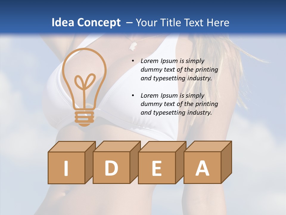 Sun Tan Sunshine Outside PowerPoint Template