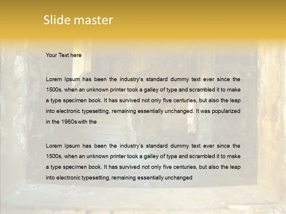 Ruin Vestibule Home PowerPoint Template