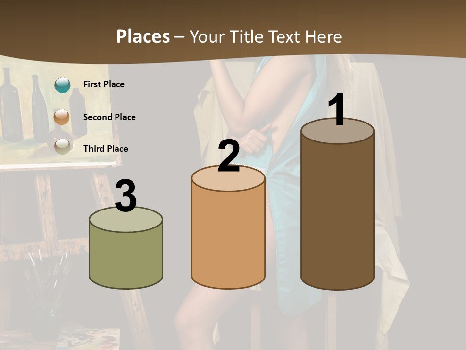 Easel Erotic Beautiful PowerPoint Template