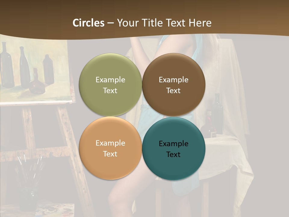 Easel Erotic Beautiful PowerPoint Template