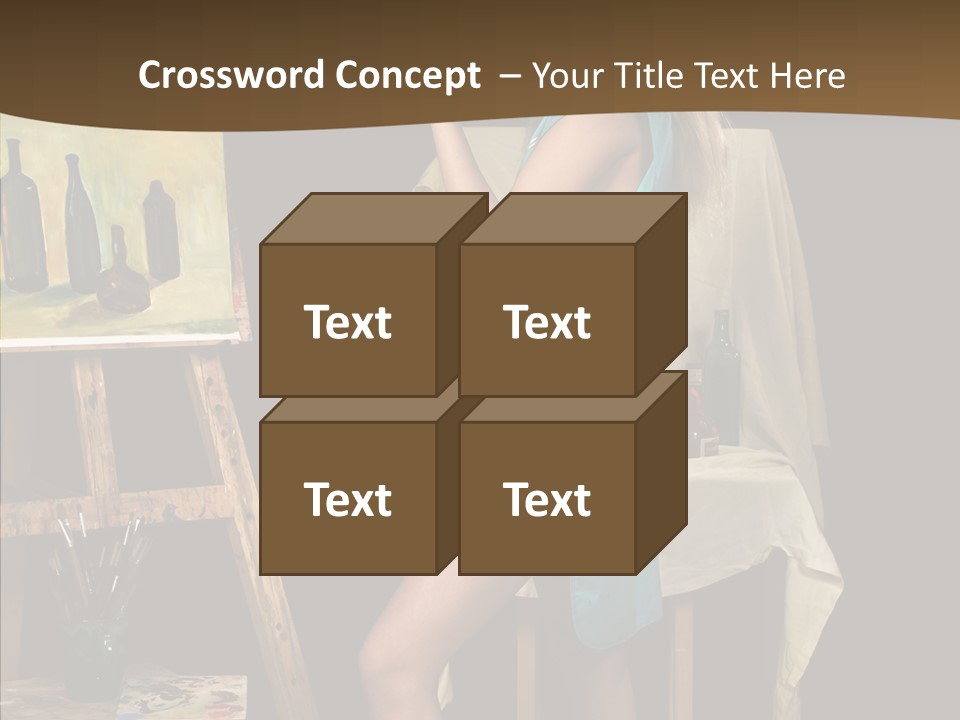 Easel Erotic Beautiful PowerPoint Template