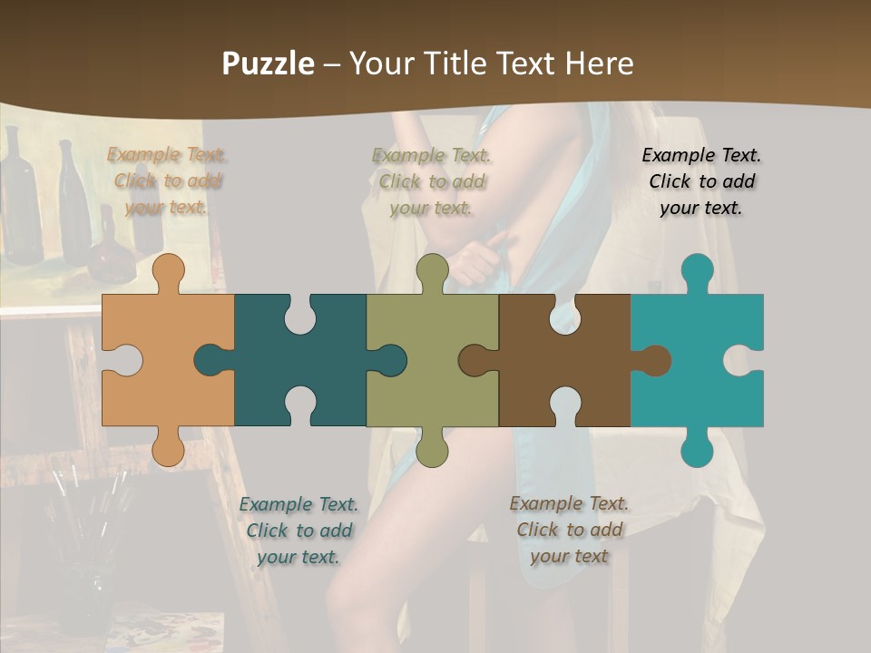 Easel Erotic Beautiful PowerPoint Template