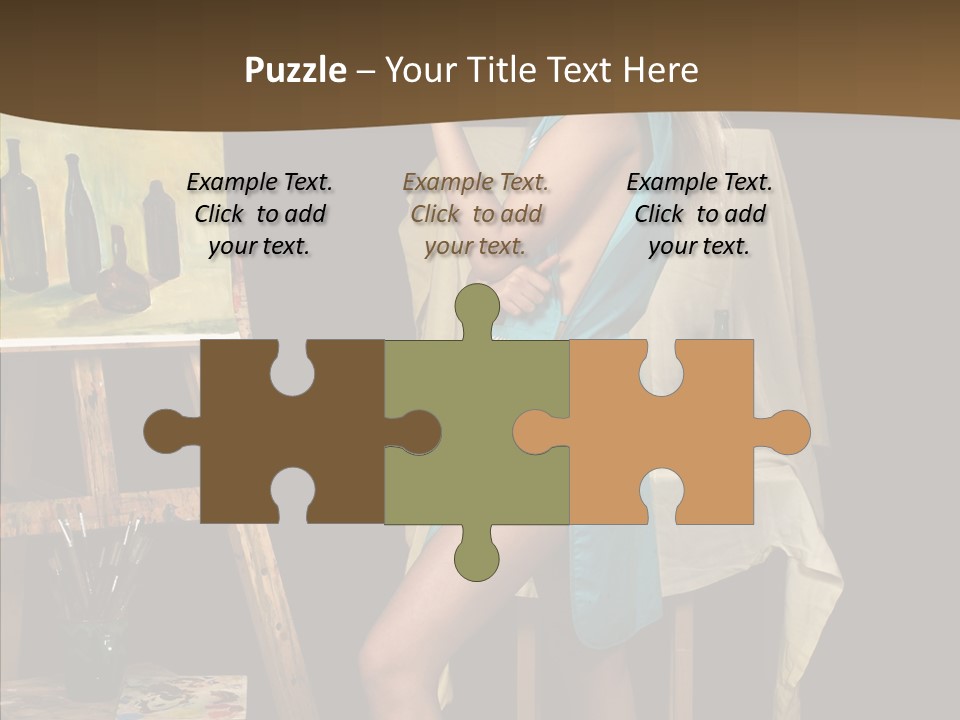 Easel Erotic Beautiful PowerPoint Template