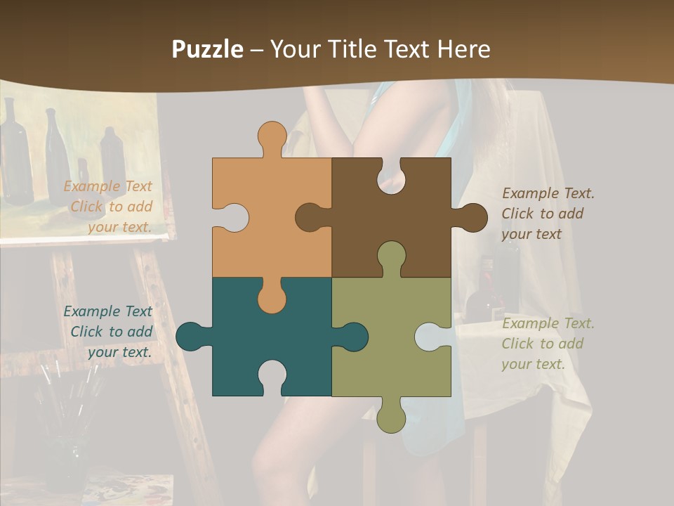 Easel Erotic Beautiful PowerPoint Template