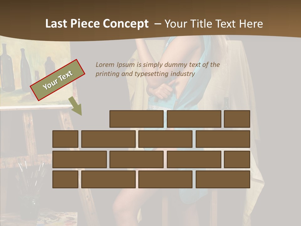 Easel Erotic Beautiful PowerPoint Template