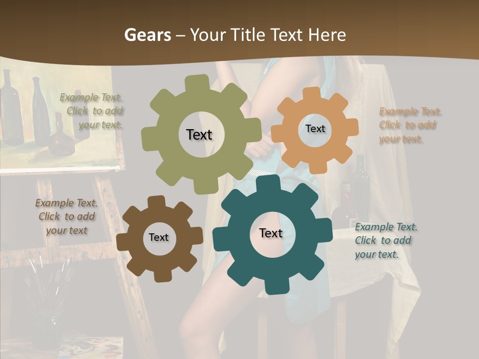 Easel Erotic Beautiful PowerPoint Template