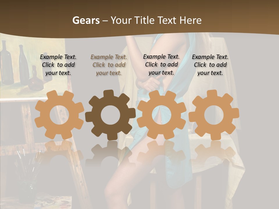 Easel Erotic Beautiful PowerPoint Template