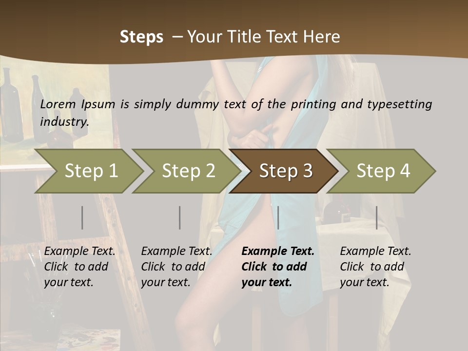 Easel Erotic Beautiful PowerPoint Template