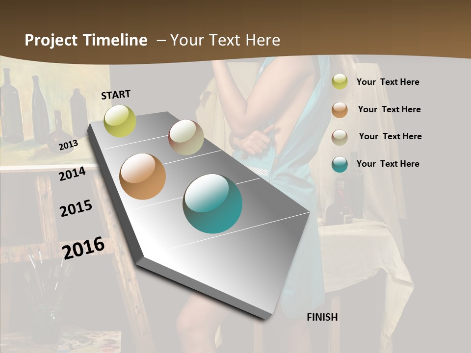 Easel Erotic Beautiful PowerPoint Template