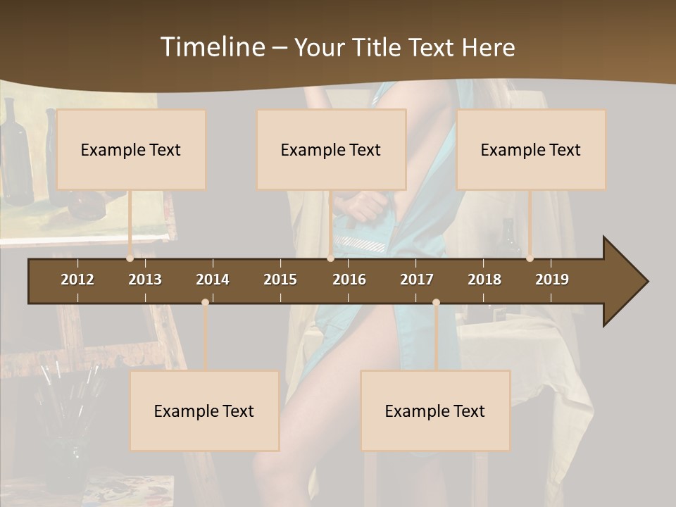Easel Erotic Beautiful PowerPoint Template