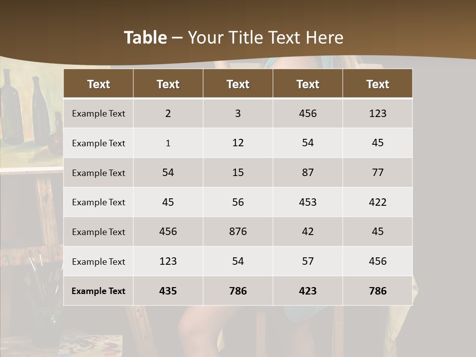 Easel Erotic Beautiful PowerPoint Template