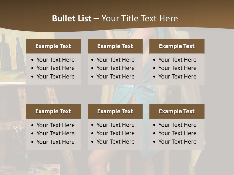 Easel Erotic Beautiful PowerPoint Template