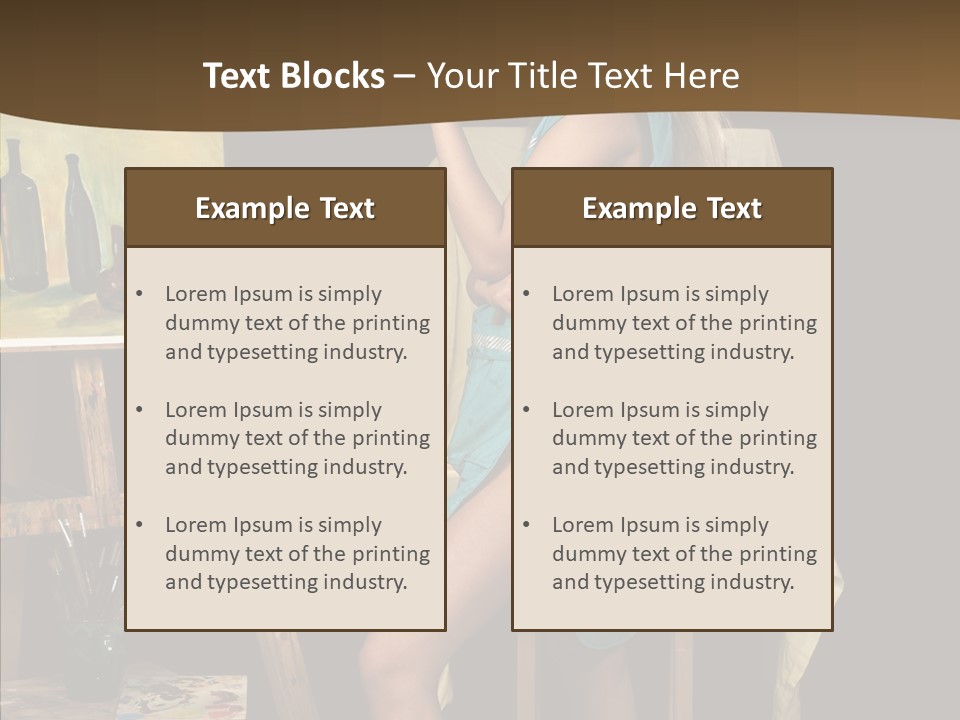 Easel Erotic Beautiful PowerPoint Template