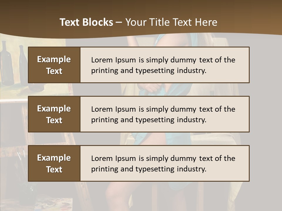 Easel Erotic Beautiful PowerPoint Template