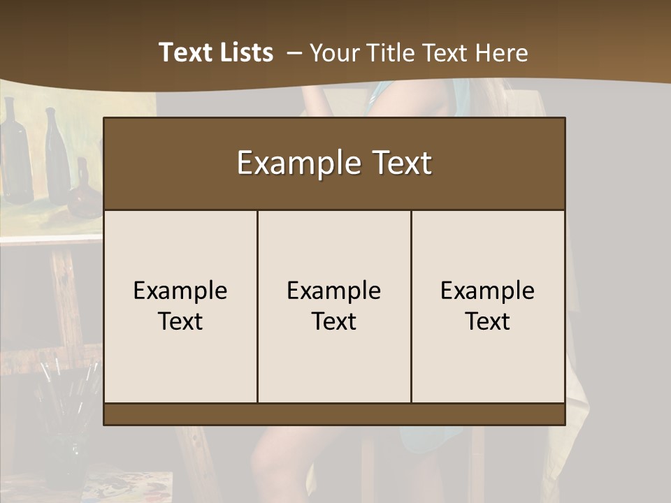 Easel Erotic Beautiful PowerPoint Template