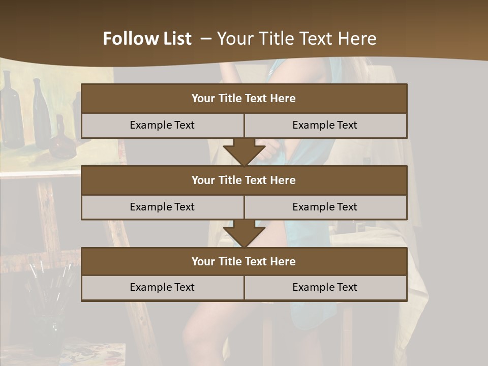 Easel Erotic Beautiful PowerPoint Template