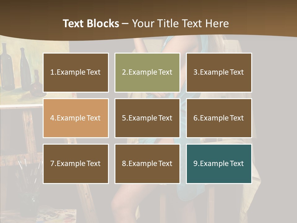Easel Erotic Beautiful PowerPoint Template