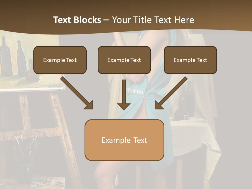 Easel Erotic Beautiful PowerPoint Template