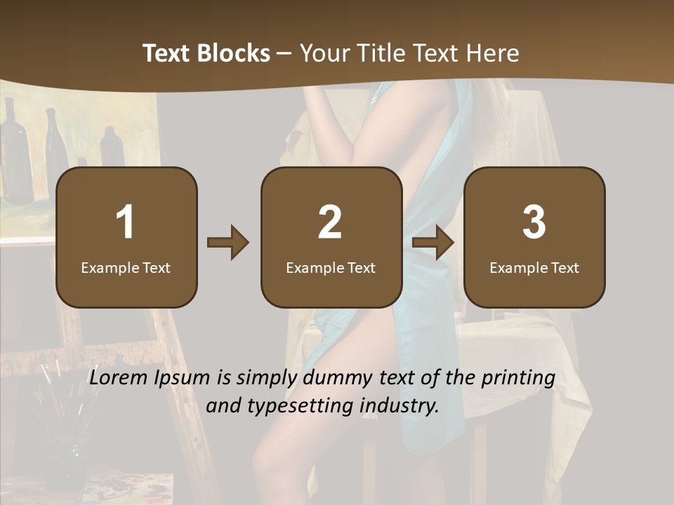 Easel Erotic Beautiful PowerPoint Template