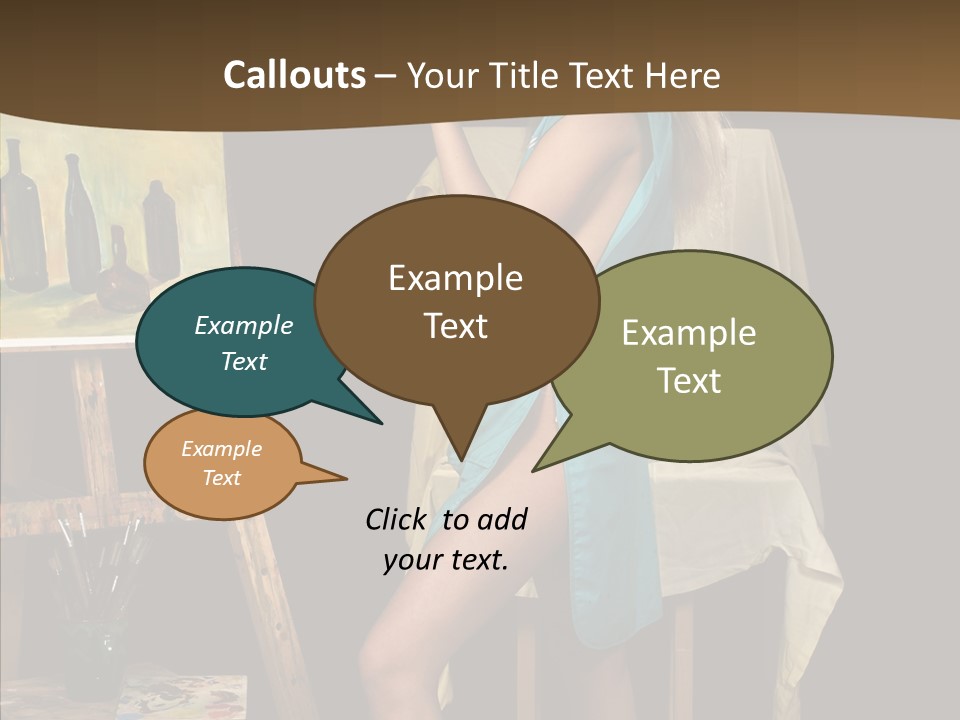 Easel Erotic Beautiful PowerPoint Template