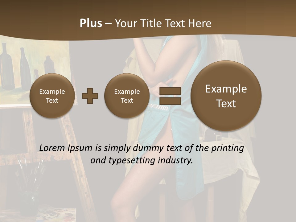 Easel Erotic Beautiful PowerPoint Template