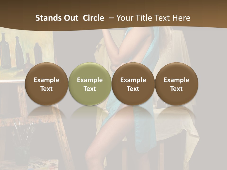 Easel Erotic Beautiful PowerPoint Template