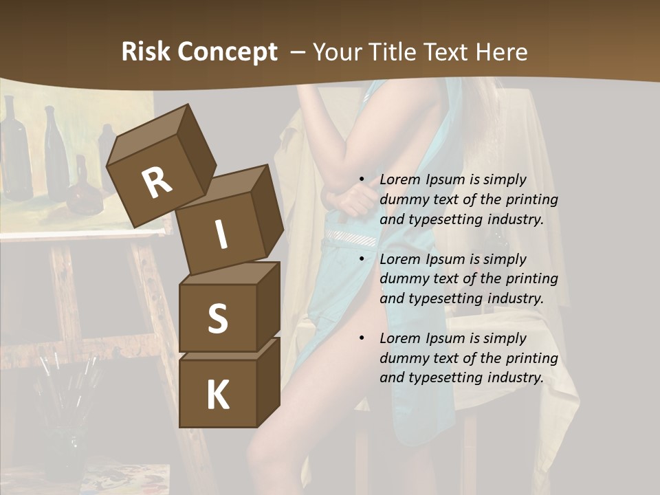 Easel Erotic Beautiful PowerPoint Template