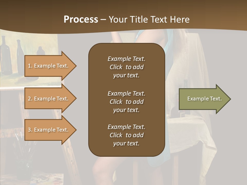 Easel Erotic Beautiful PowerPoint Template