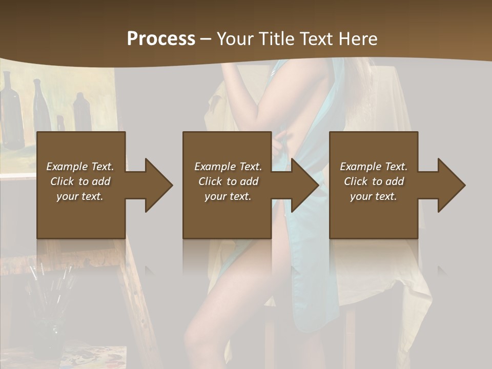 Easel Erotic Beautiful PowerPoint Template