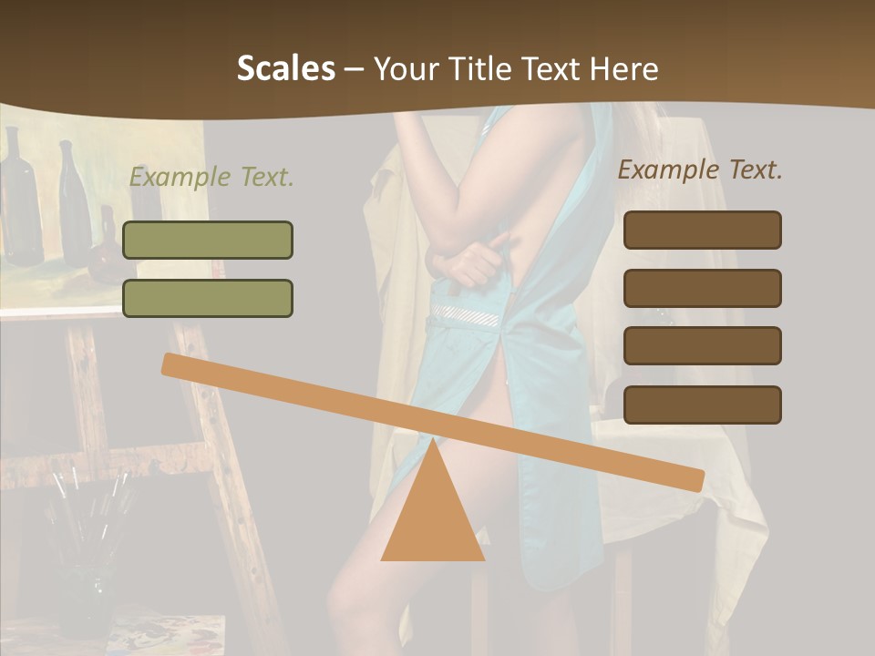 Easel Erotic Beautiful PowerPoint Template