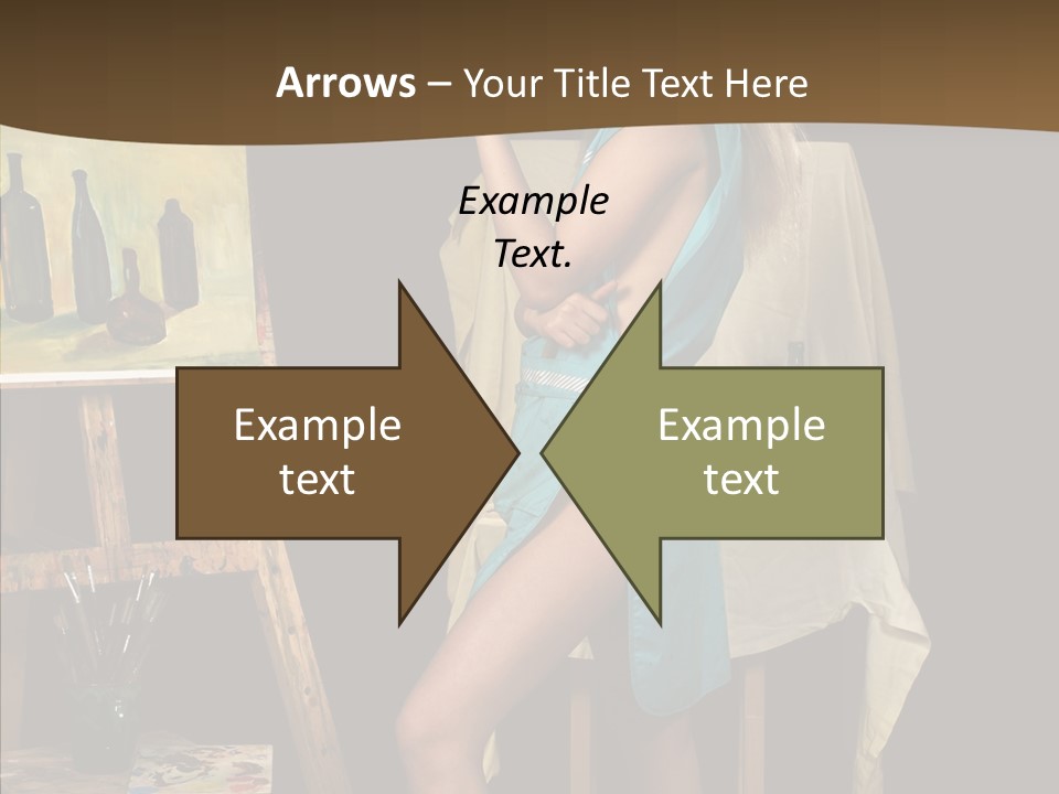 Easel Erotic Beautiful PowerPoint Template