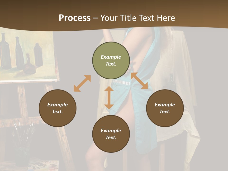 Easel Erotic Beautiful PowerPoint Template