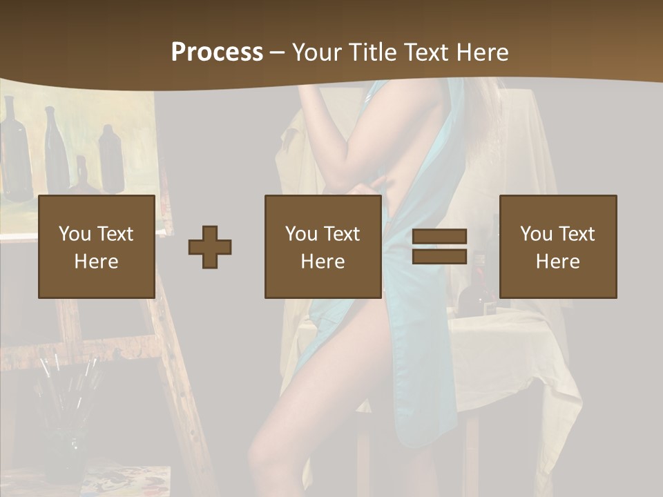 Easel Erotic Beautiful PowerPoint Template