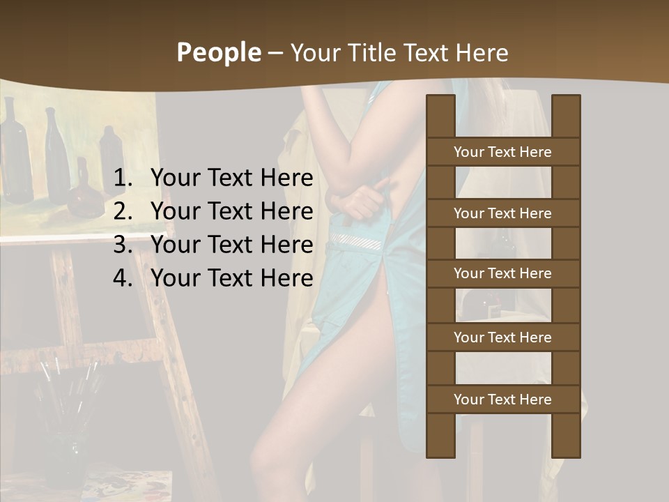 Easel Erotic Beautiful PowerPoint Template