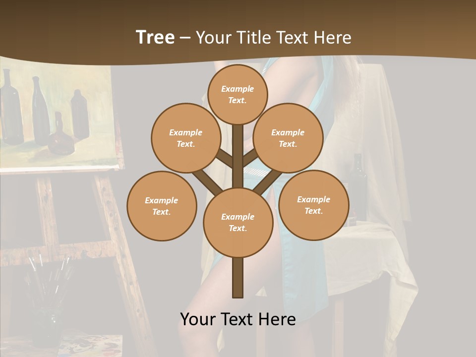 Easel Erotic Beautiful PowerPoint Template